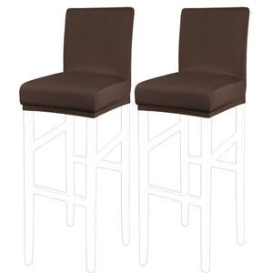 Bar Stool Covers Pub Counter Height Side Chair Covers with Elastic Band 2pcs